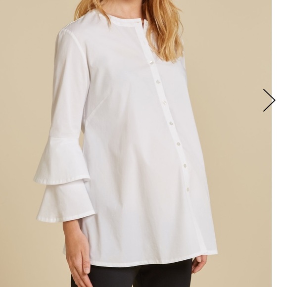 Isabella Oliver | White Button up Blouse - Picture 6 of 13